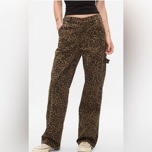 GAP Animal Print Mid Rise Carpenter Pants